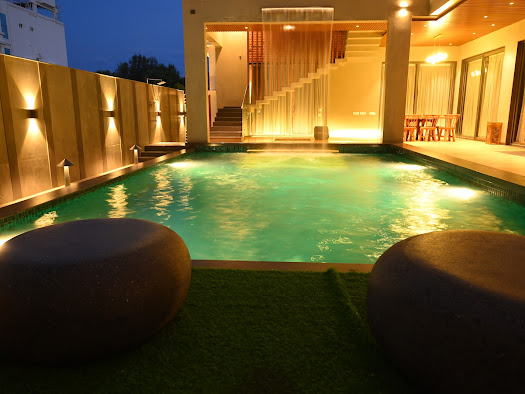 Night Pool Chennai Villa